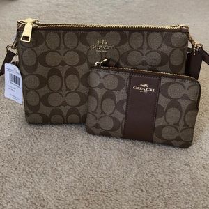 NWT! Coach Crossbody with Matching Wristlet